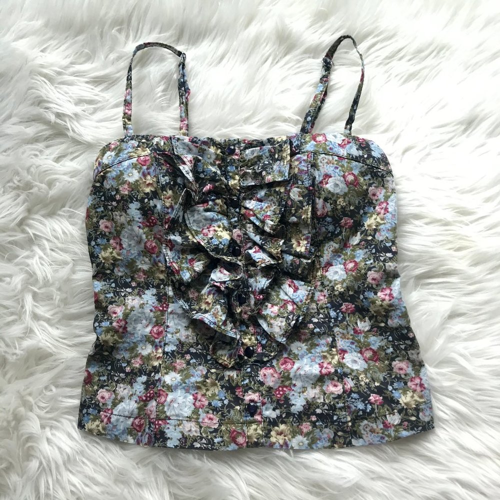 Body Central Floral Padded Tank Top
